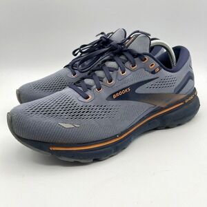 Brooks Ghost 15 Running Athletic Shoes Men Sz 10.5 Blue Gray Orange 1103931D025